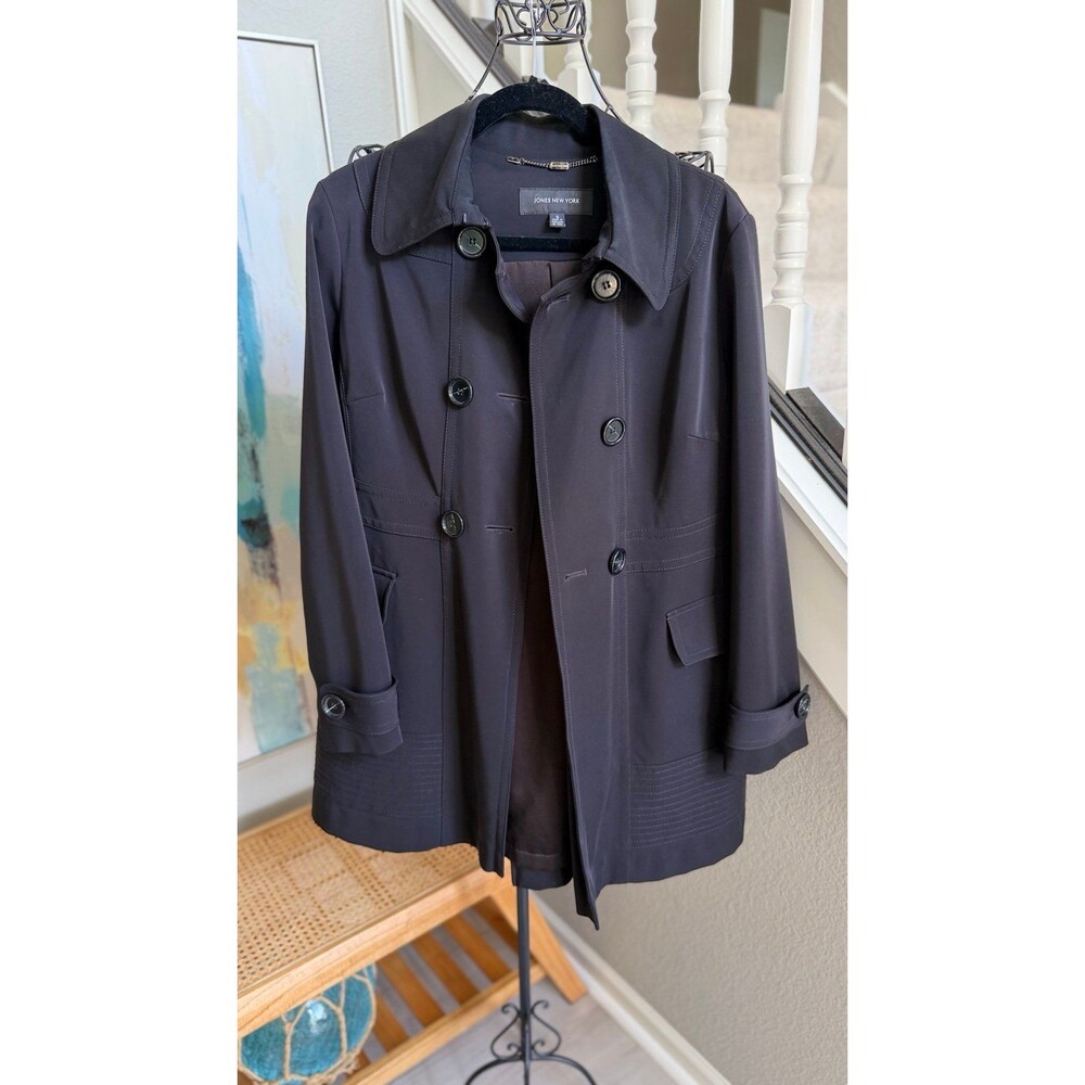 Jones New York Trench Coat Black Small
